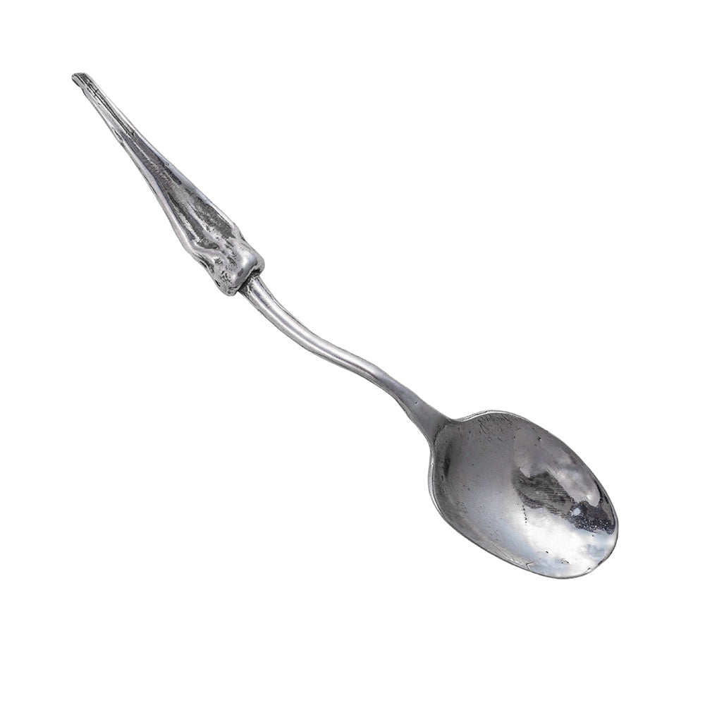 garlic scape handle baby spoon