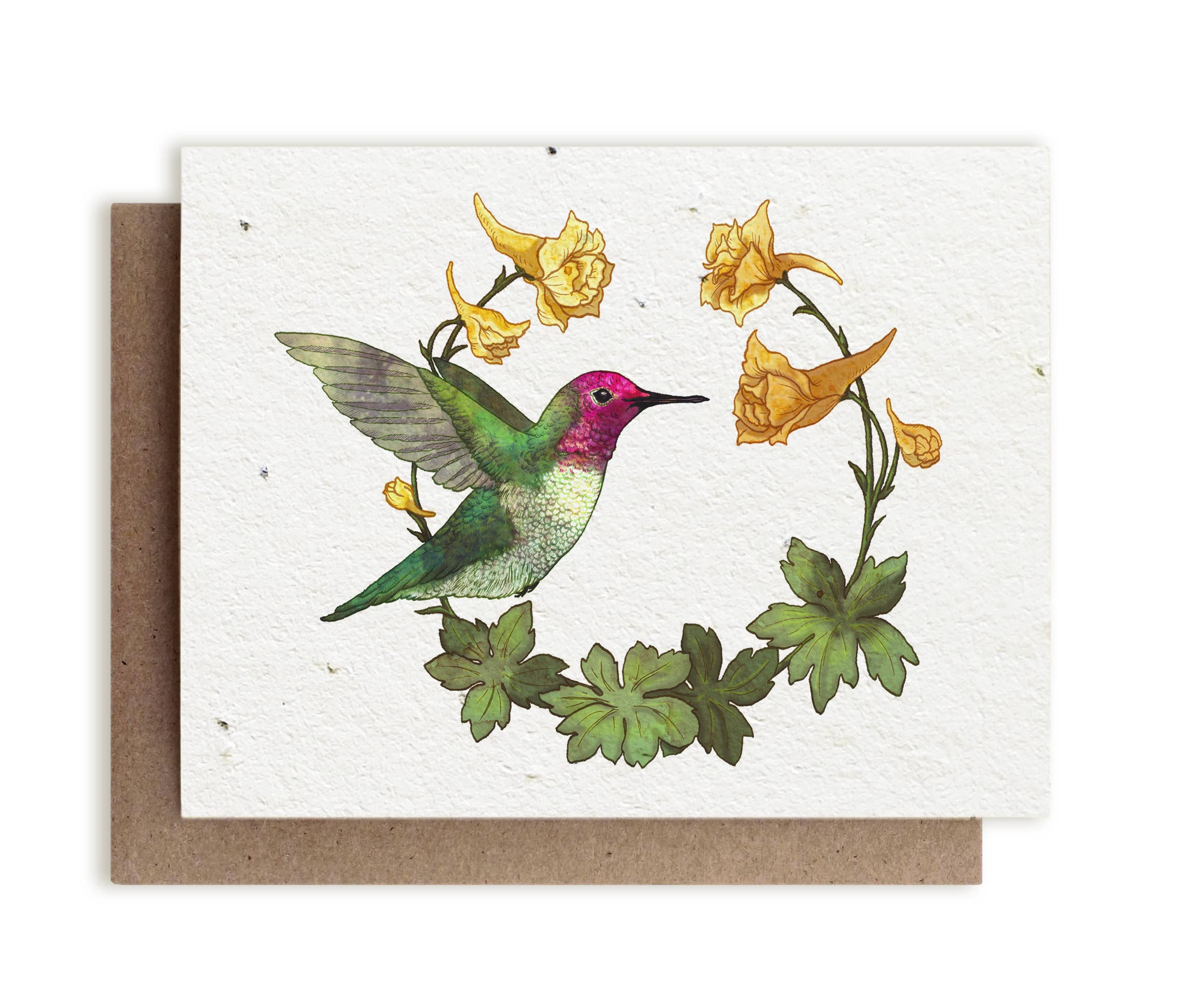 plantable paper humming bird card