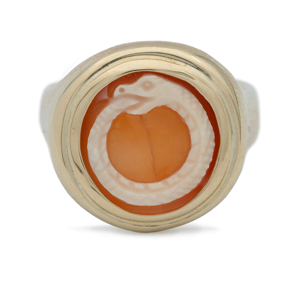Ouroborus Cameo Ring 14mm