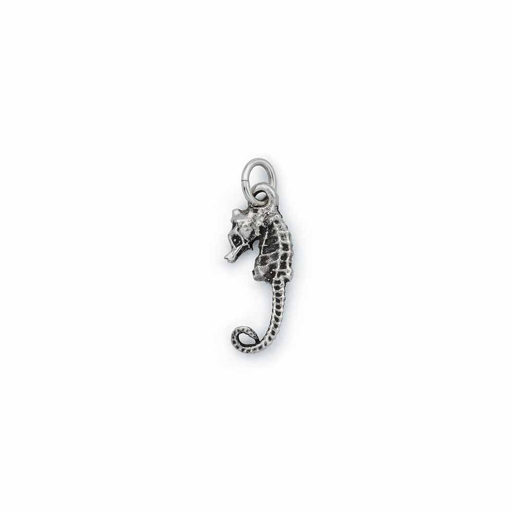 Silver Pygmy Seahorse Charm