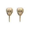 A pair of 14K yellow gold horse shoe crab stud earring