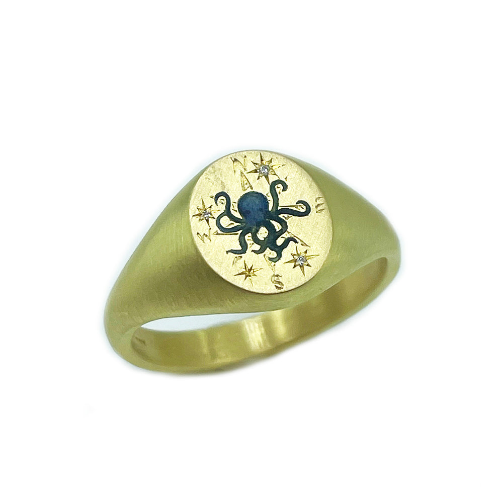 Octopus and Compass Signet