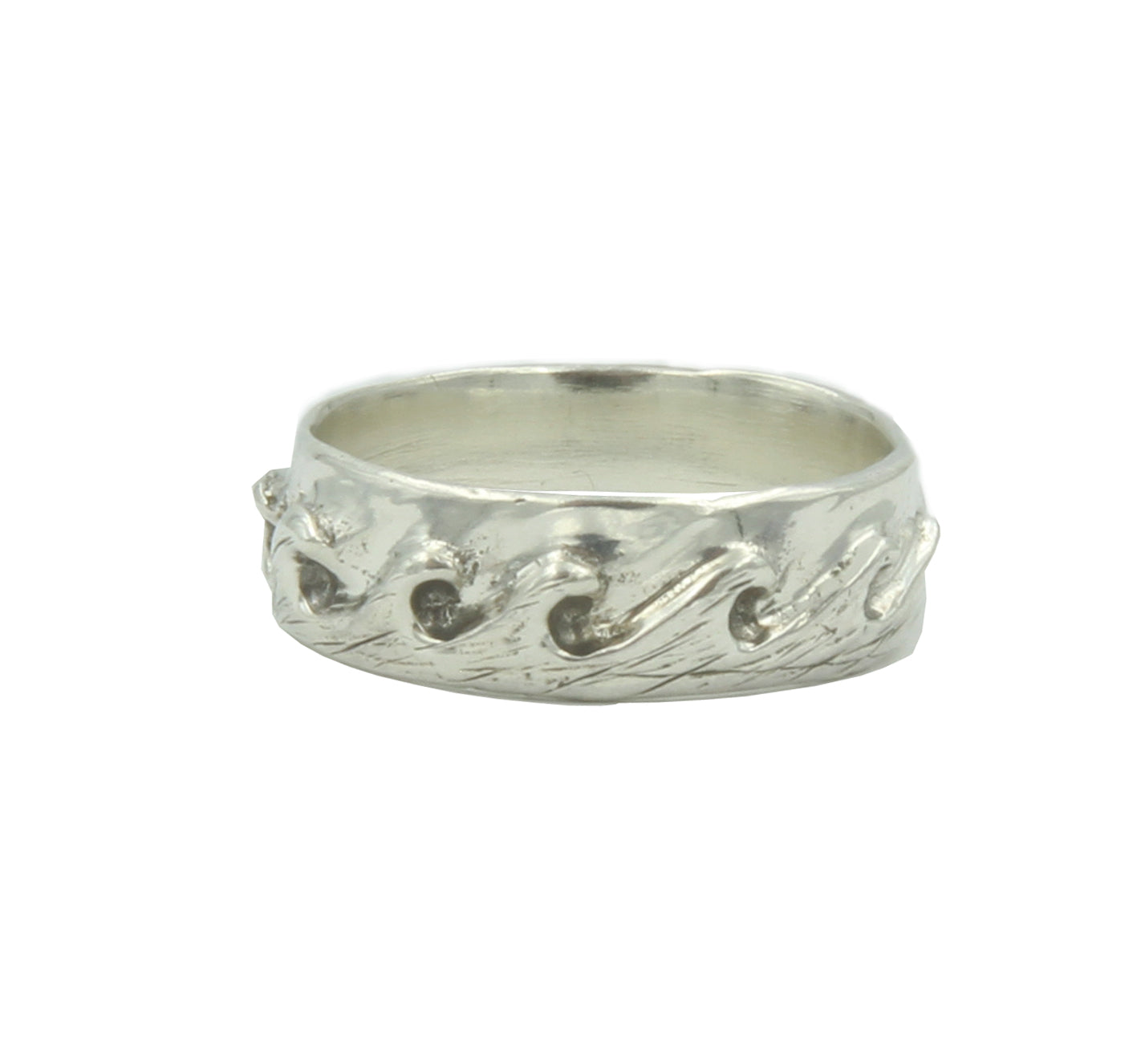 Rising Tide Band in Silver