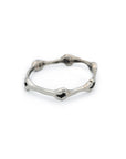 silver bone band ring