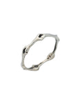 silver bone band ring